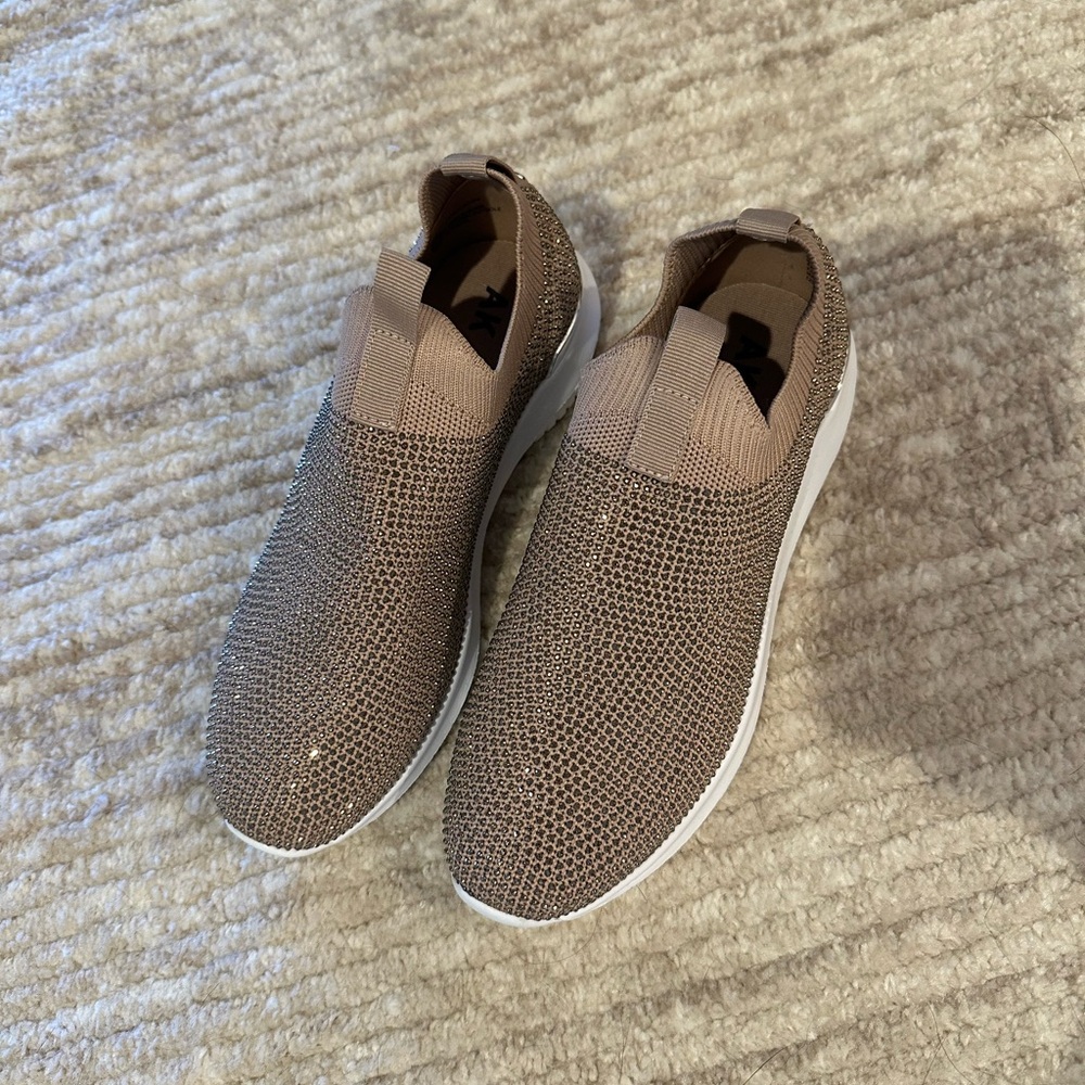 Anne Klein Slip-On Knit Sneakers with Sparkle - Picture 2 of 7